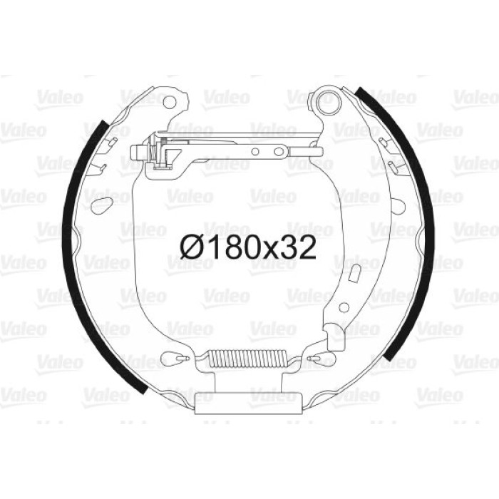 Valeo 554634 Bremsbackensatz Valeo 554634 Bremsbackensatz