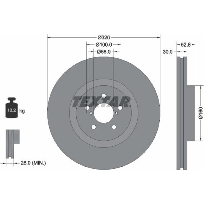 Textar 92167900 Bremsscheibe