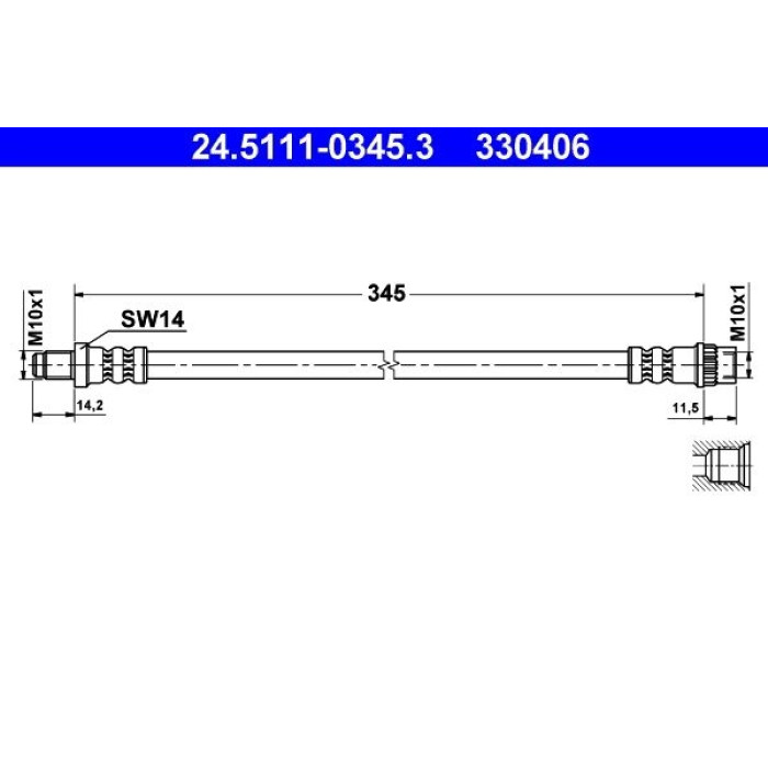 ATE 24.5111-0345.3 Bremsschlauch ATE 24.5111-0345.3 Bremsschlauch