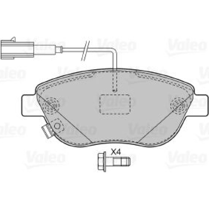 Valeo 598721 Bremsbelagsatz, Scheibenbremse Valeo 598721 Bremsbelagsatz, Scheibenbremse