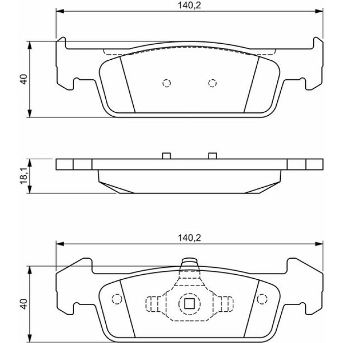 BOSCH 0 986 494 697 Bremsbelagsatz, Scheibenbremse