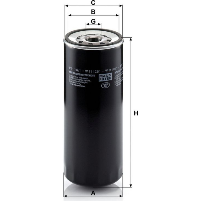Mann-Filter W 11 102/1 Ölfilter