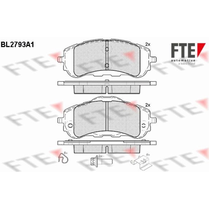 FTE 9010986 Bremsbelagsatz, Scheibenbremse