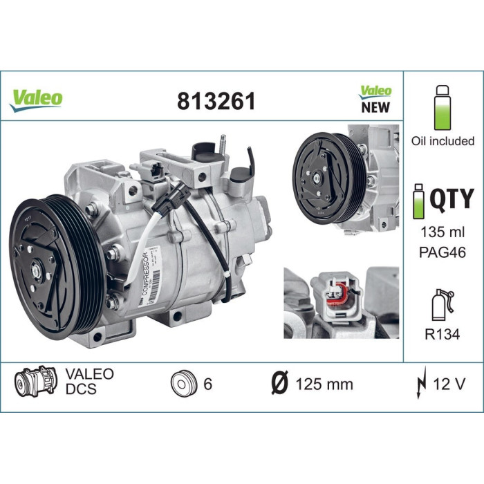 Valeo 813261 Kompressor, Klimaanlage ORIGINS - NEW O.E. TECHNOLOGIE Valeo 813261 Kompressor, Klimaanlage ORIGINS - NEW O.E. TECHNOLOGIE