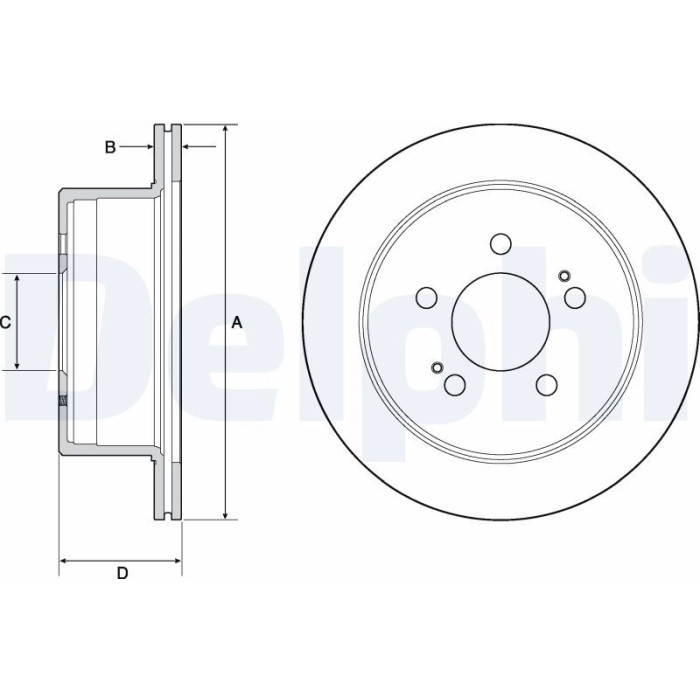 Delphi BG4677C Bremsscheibe Delphi BG4677C Bremsscheibe