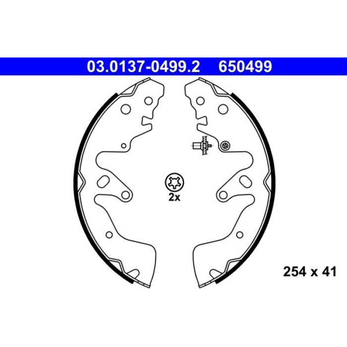 ATE 03.0137-0499.2 Bremsbackensatz