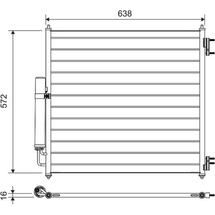 Valeo 814053 Kondensator, Klimaanlage Valeo 814053 Kondensator, Klimaanlage