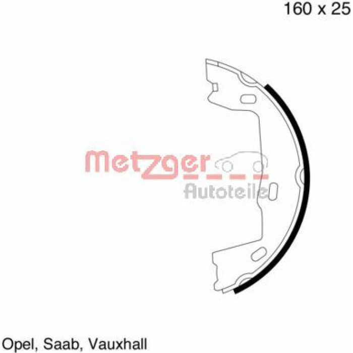 Metzger MG 347 Bremsbackensatz, Feststellbremse Metzger MG 347 Bremsbackensatz, Feststellbremse