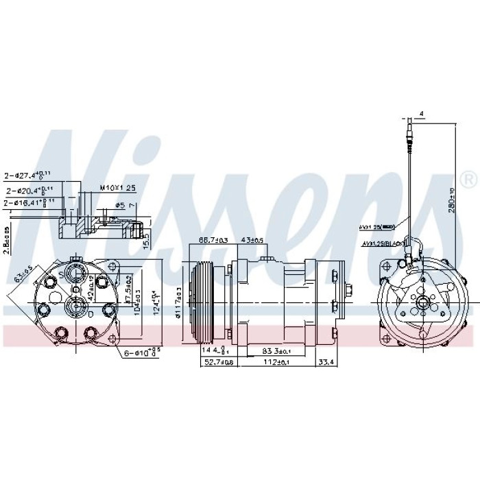 Nissens 89489 Kompressor, Klimaanlage FIRST FIT