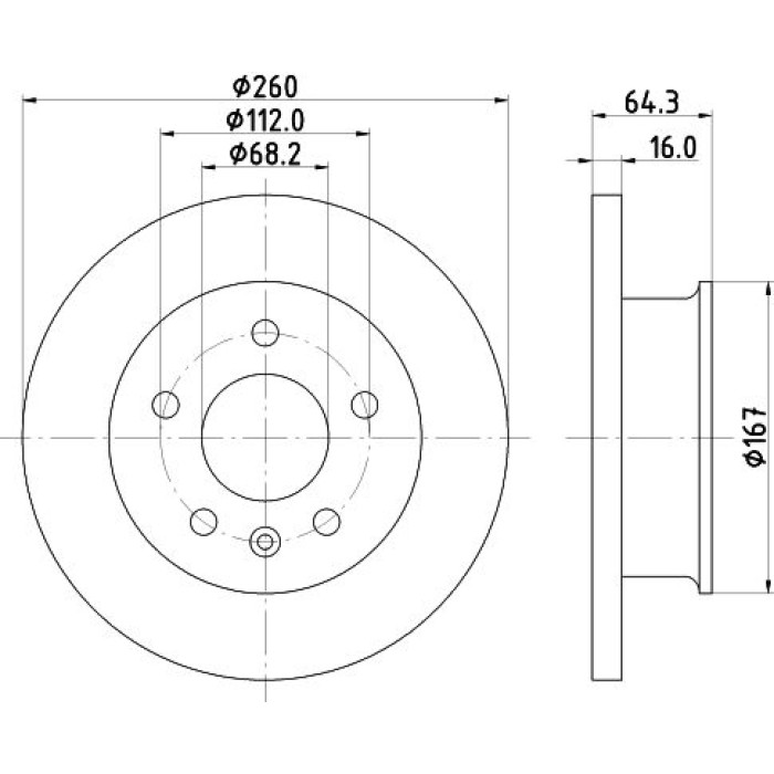 Hella 8DD 355 102-621 Bremsscheibe Hella 8DD 355 102-621 Bremsscheibe