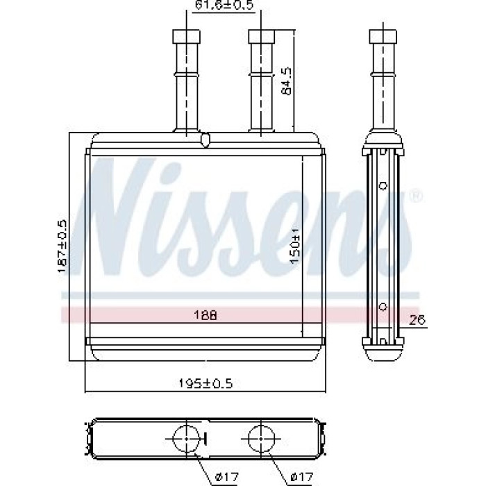 Nissens 76504 Wärmetauscher, Innenraumheizung