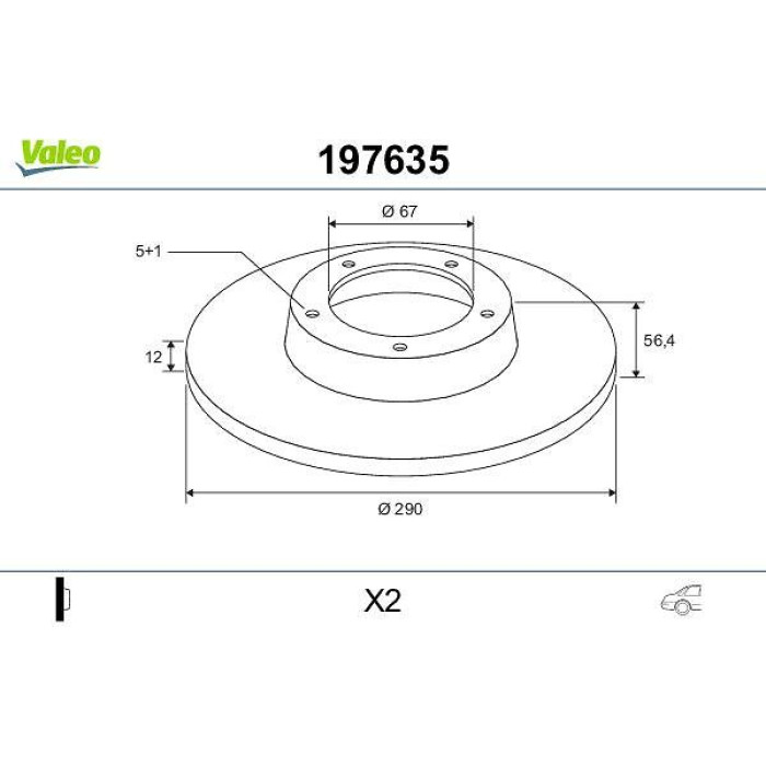 Valeo 197635 Bremsscheibe Valeo 197635 Bremsscheibe
