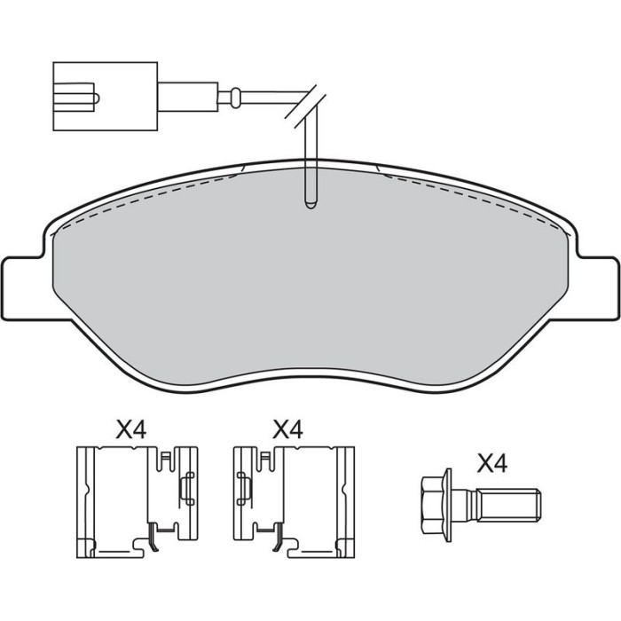 Valeo 598428 Bremsbelagsatz, Scheibenbremse