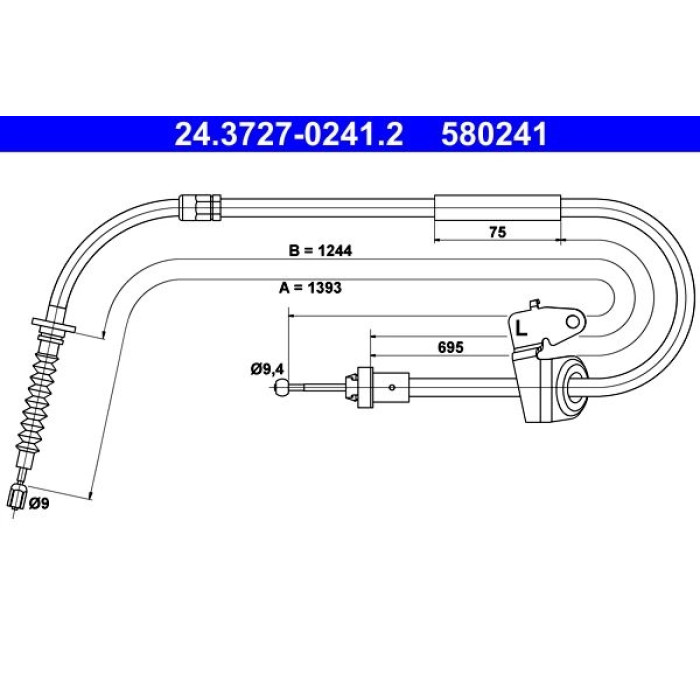 ATE 24.3727-0241.2 Seilzug, Feststellbremse