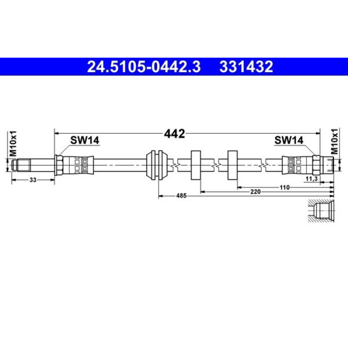 ATE 24.5105-0442.3 Bremsschlauch ATE 24.5105-0442.3 Bremsschlauch
