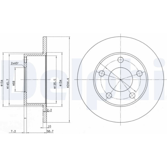 Delphi BG2746C Bremsscheibe