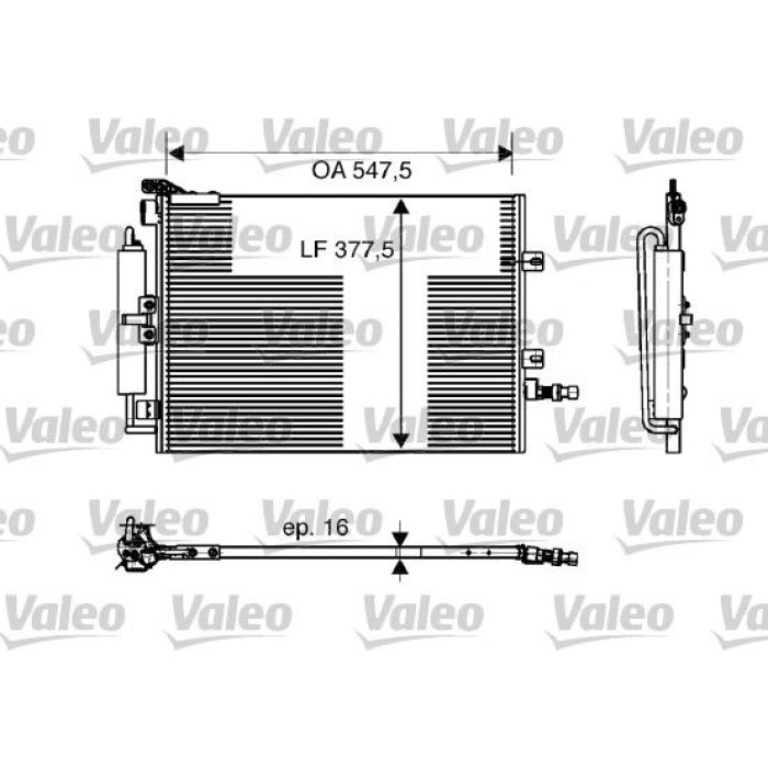 Valeo 818166 Kondensator, Klimaanlage Valeo 818166 Kondensator, Klimaanlage