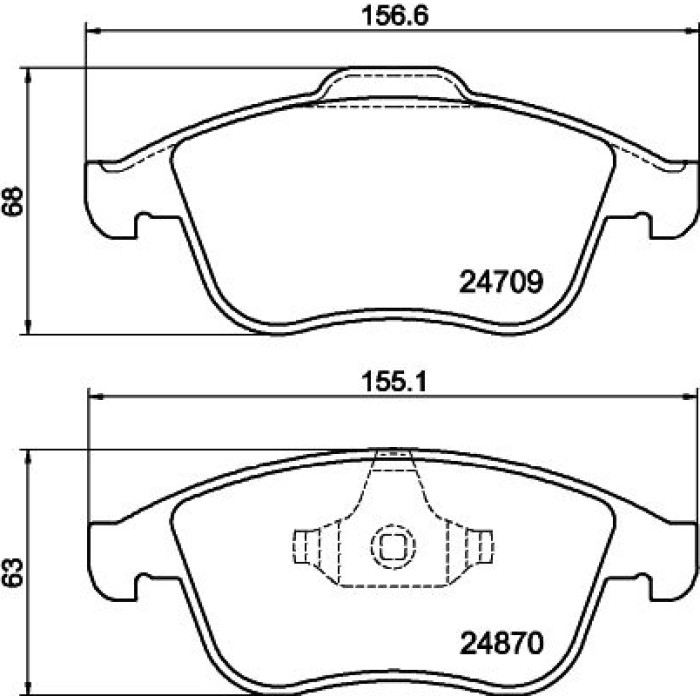 Hella 8DB 355 014-801 Bremsbelagsatz, Scheibenbremse Hella 8DB 355 014-801 Bremsbelagsatz, Scheibenbremse