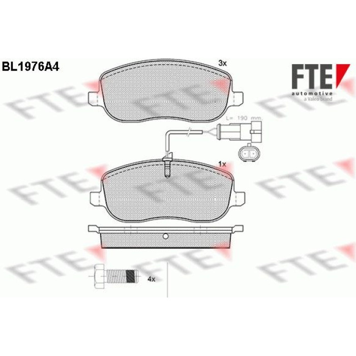 FTE 9010565 Bremsbelagsatz, Scheibenbremse FTE 9010565 Bremsbelagsatz, Scheibenbremse