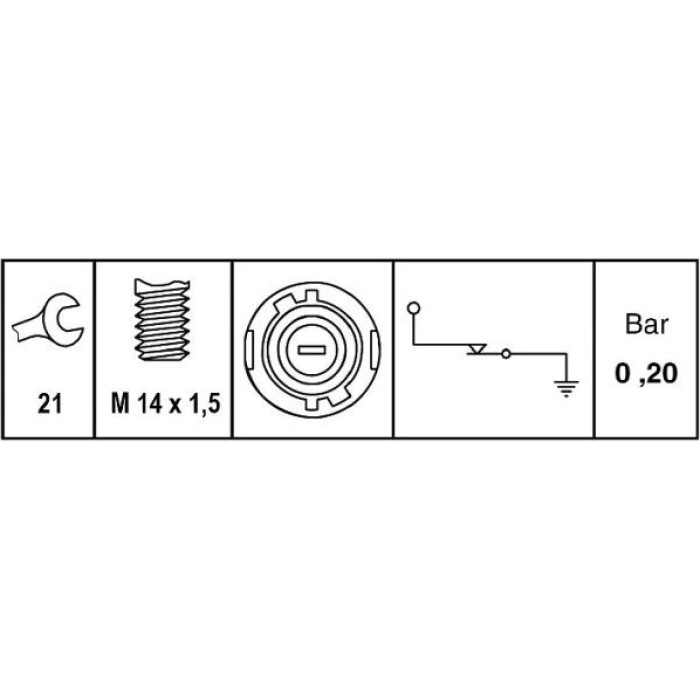Hella 6ZL 009 600-051 Öldruckschalter Hella 6ZL 009 600-051 Öldruckschalter