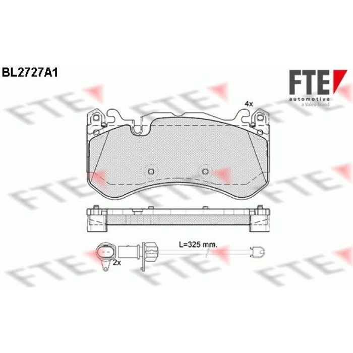FTE 9011071 Bremsbelagsatz, Scheibenbremse FTE 9011071 Bremsbelagsatz, Scheibenbremse