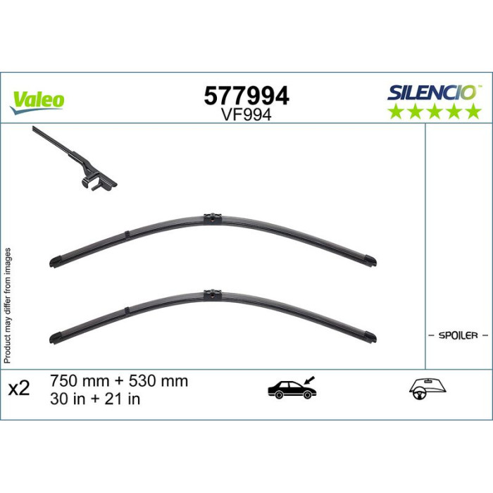 Valeo 577994 Wischblatt SILENCIO FLAT BLADE SET