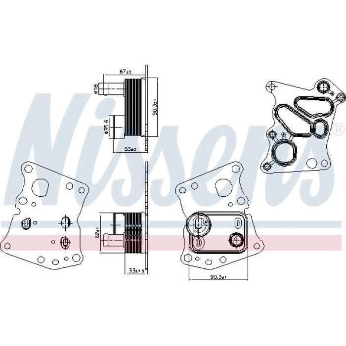 Nissens 90943 Ölkühler, Motoröl FIRST FIT Nissens 90943 Ölkühler, Motoröl FIRST FIT
