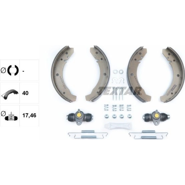 Textar 83007800 Bremsbackensatz Shoe Kit Textar 83007800 Bremsbackensatz Shoe Kit