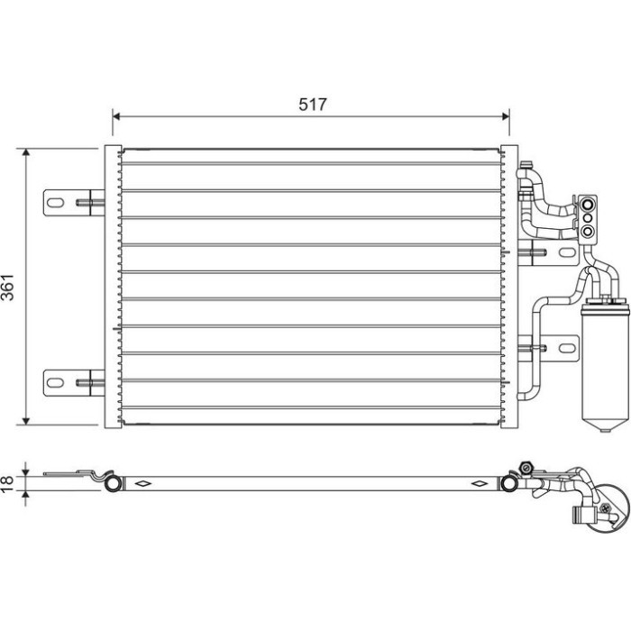 Valeo 814014 Kondensator, Klimaanlage