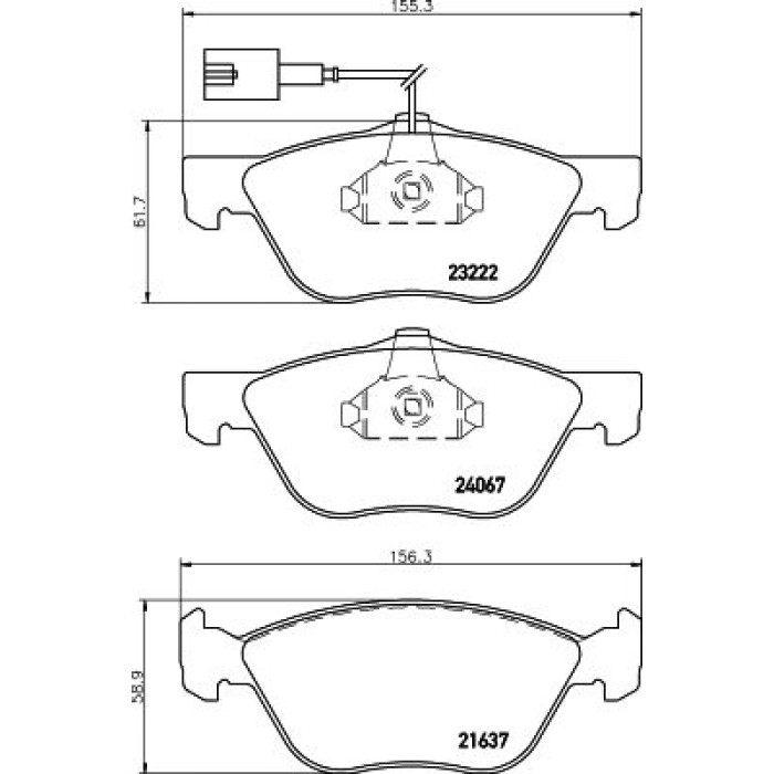 Hella 8DB 355 011-211 Bremsbelagsatz, Scheibenbremse Hella 8DB 355 011-211 Bremsbelagsatz, Scheibenbremse