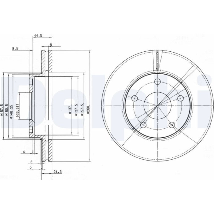 Delphi BG2346 Bremsscheibe Delphi BG2346 Bremsscheibe