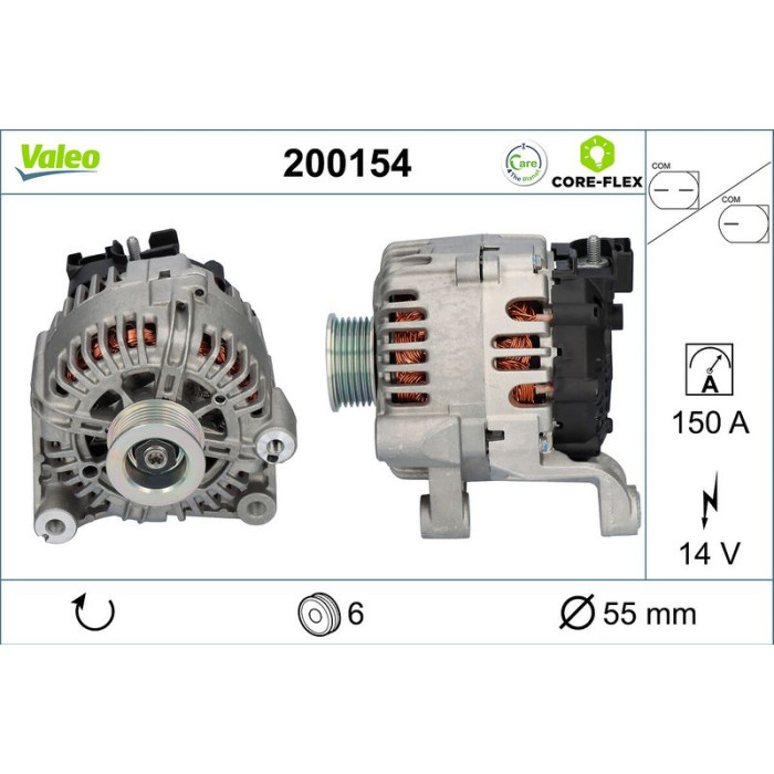 Valeo 200154 Generator CORE-FLEX Valeo 200154 Generator CORE-FLEX