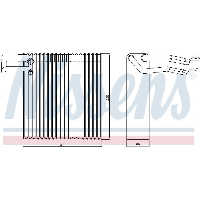 Nissens 92188 Verdampfer, Klimaanlage