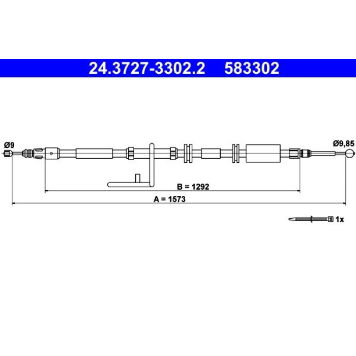 ATE 24.3727-3302.2 Seilzug, Feststellbremse ATE 24.3727-3302.2 Seilzug, Feststellbremse