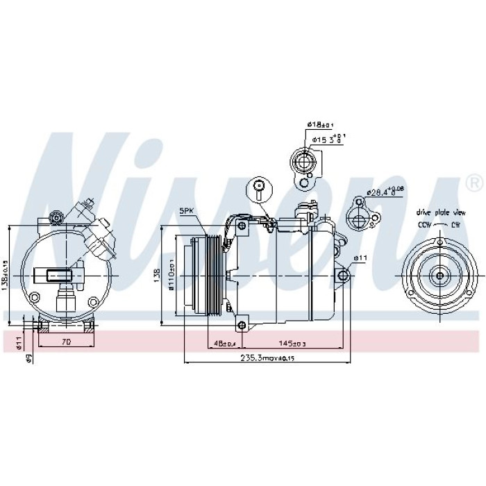 Nissens 89034 Kompressor, Klimaanlage FIRST FIT Nissens 89034 Kompressor, Klimaanlage FIRST FIT