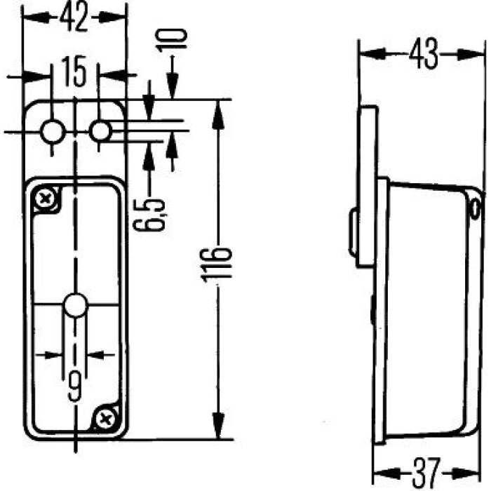 Hella 2XS 005 020-011 Umrissleuchte Hella 2XS 005 020-011 Umrissleuchte