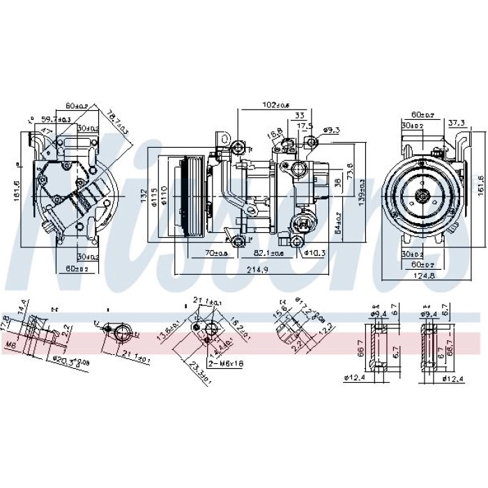 Nissens 89528 Kompressor, Klimaanlage FIRST FIT