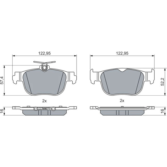 BOSCH 0 986 460 083 Bremsbelagsatz, Scheibenbremse BOSCH 0 986 460 083 Bremsbelagsatz, Scheibenbremse