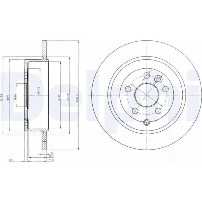 Delphi BG4124C Bremsscheibe Delphi BG4124C Bremsscheibe