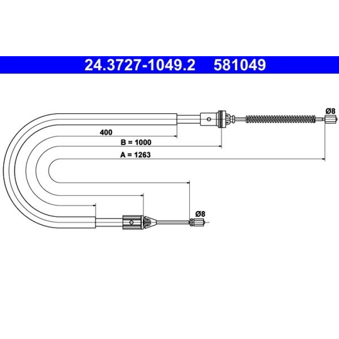 ATE 24.3727-1049.2 Seilzug, Feststellbremse