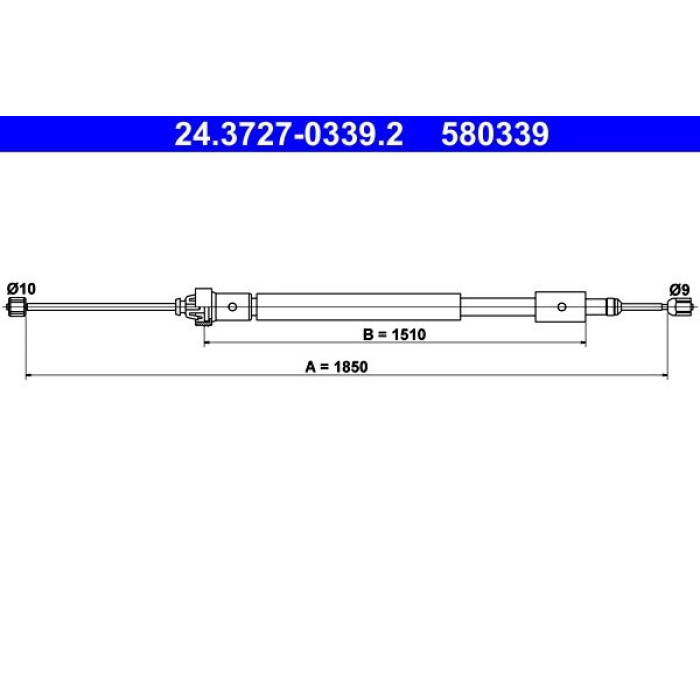 ATE 24.3727-0339.2 Seilzug, Feststellbremse ATE 24.3727-0339.2 Seilzug, Feststellbremse
