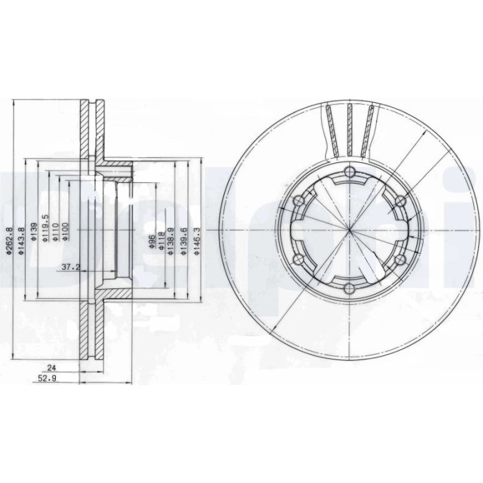 Delphi BG4140 Bremsscheibe Delphi BG4140 Bremsscheibe