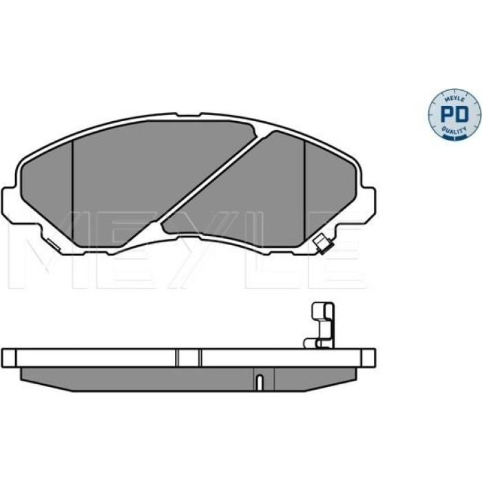 Meyle 025 235 8416/PD Bremsbelagsatz, Scheibenbremse MEYLE-PD: Advanced performance and design Meyle 025 235 8416/PD Bremsbelagsatz, Scheibenbremse MEYLE-PD: Advanced performance and design