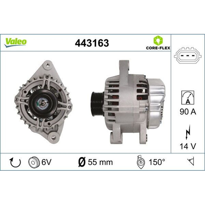 Valeo 443163 Generator CORE-FLEX Valeo 443163 Generator CORE-FLEX