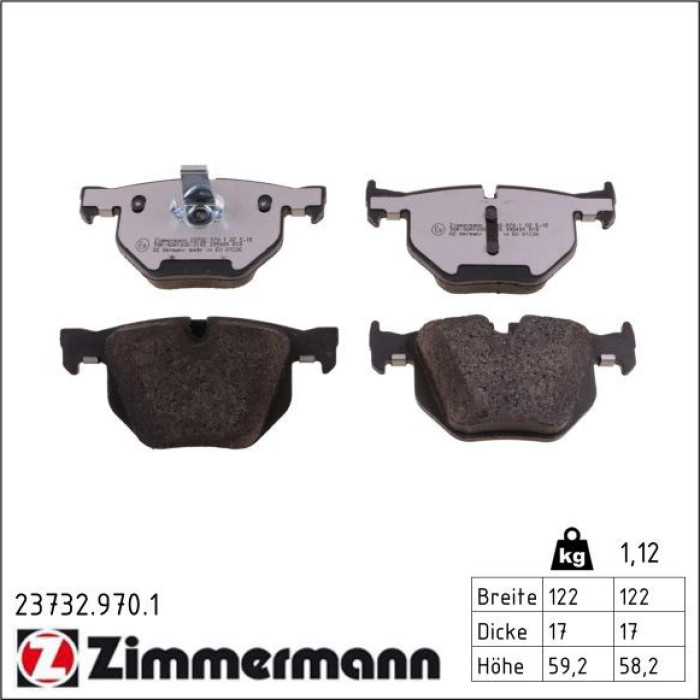 Zimmermann 23732.970.1 Bremsbelagsatz, Scheibenbremse rd:z Zimmermann 23732.970.1 Bremsbelagsatz, Scheibenbremse rd:z