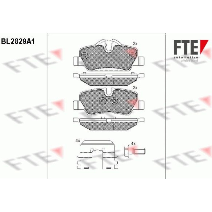 FTE 9011009 Bremsbelagsatz, Scheibenbremse FTE 9011009 Bremsbelagsatz, Scheibenbremse