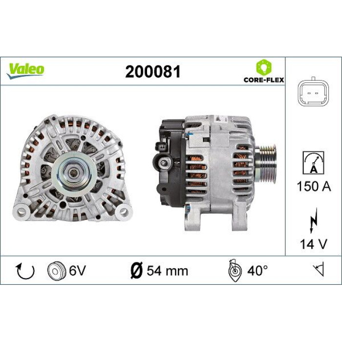 Valeo 200081 Generator CORE-FLEX Valeo 200081 Generator CORE-FLEX
