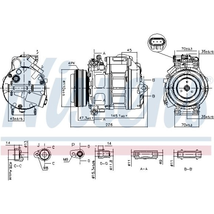 Nissens 890329 Kompressor, Klimaanlage FIRST FIT Nissens 890329 Kompressor, Klimaanlage FIRST FIT