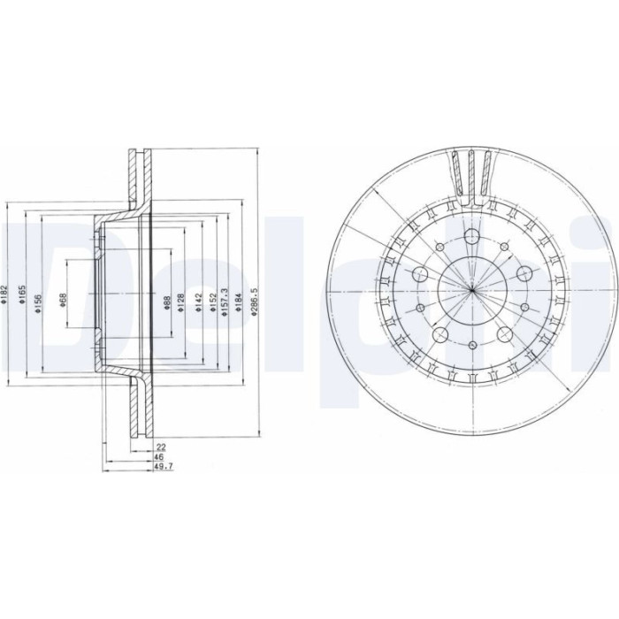 Delphi BG2426 Bremsscheibe Delphi BG2426 Bremsscheibe
