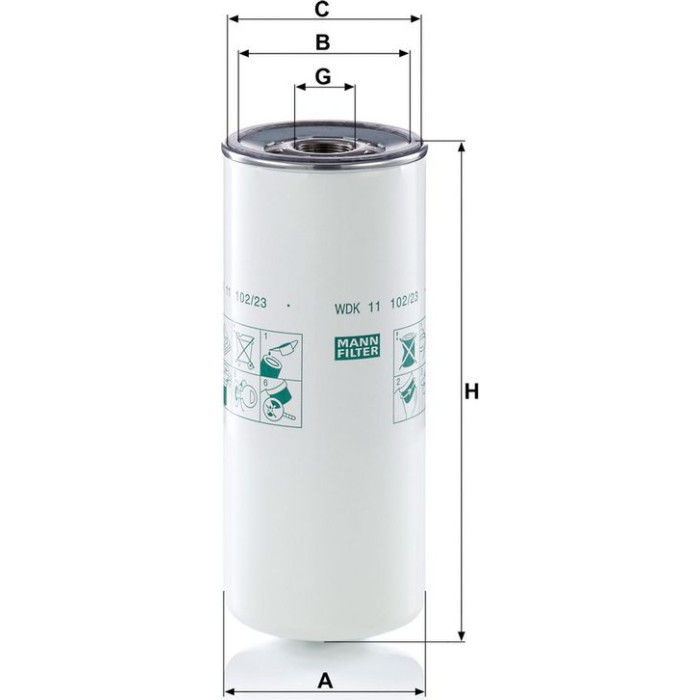 Mann-Filter WDK 11 102/23 Kraftstofffilter Mann-Filter WDK 11 102/23 Kraftstofffilter